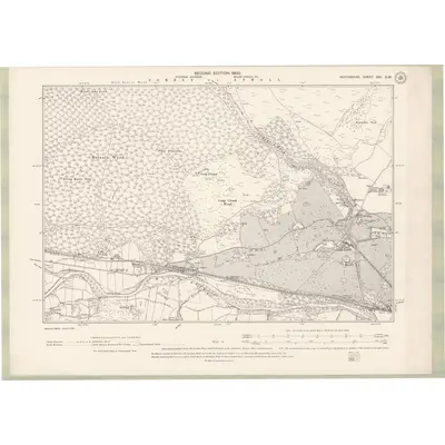 1898 Map of Perth and Clackmannan Sheet XXI.SW, 1900 Print