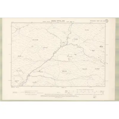 1898 Map of Perth and Clackmannan Sheet XXII.SW, 1900 Print