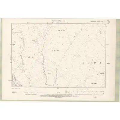 1898 Map of Perth and Clackmannan Sheet XXIII.SE, 1900 Print