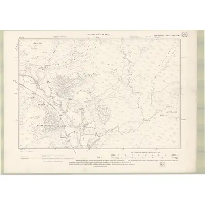 1898 Map of Perth and Clackmannan Sheet XXIV.NW, 1900 Print
