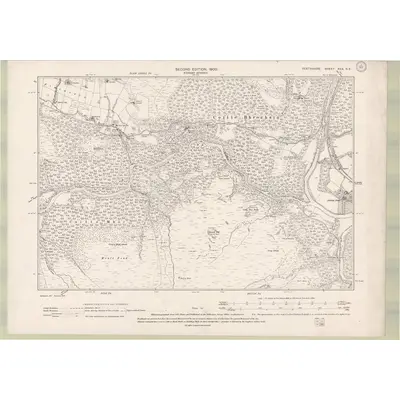 1899 Map of Perth and Clackmannan Sheet XXX.SE, 1900 Print