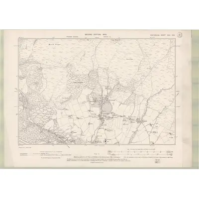 1899 Map of Perth and Clackmannan Sheet XXXI.SW, 1900 Print