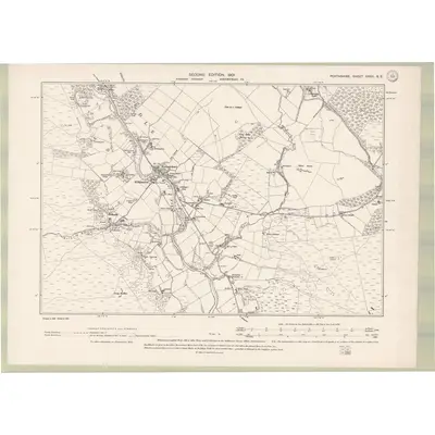 1898 Map of Perth and Clackmannan Sheet XXXII.SE, 1901 Print