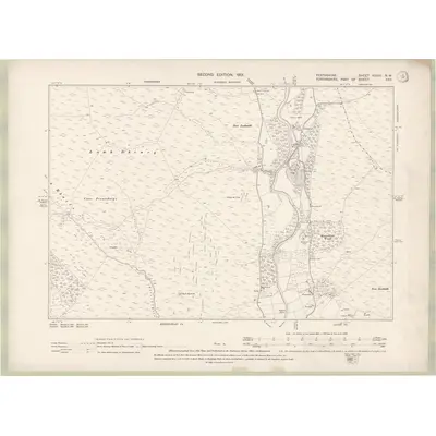 1898 Map of Perth and Clackmannan Sheet XXXIII.NW, 1900 Print