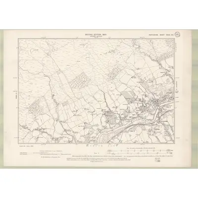 1899 Map of Perth and Clackmannan Sheet XXXIX.SE, 1900 Print