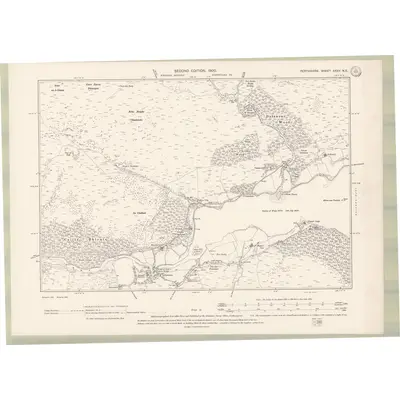 1898 Map of Perth and Clackmannan Sheet XXXV.NE, 1900 Print