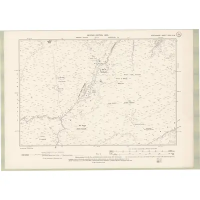 1898 Map of Perth and Clackmannan Sheet XXXV.SW, 1900 Print