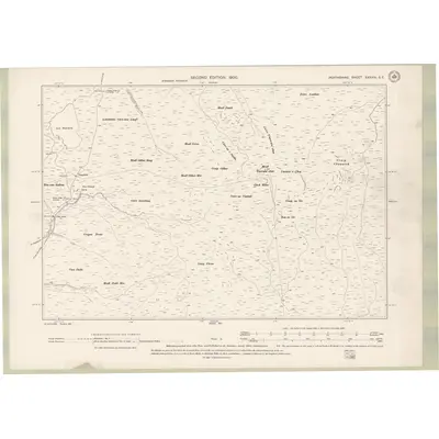 1898 Map of Perth and Clackmannan Sheet XXXVIII.SE, 1900 Print