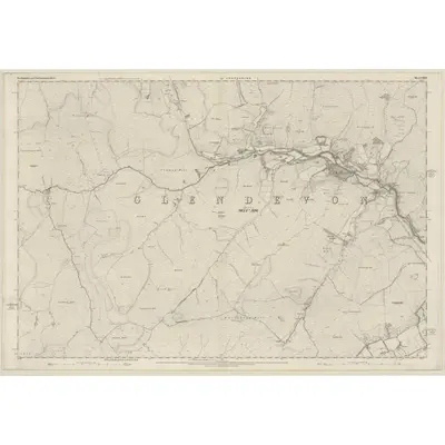 1860 Map of Perthshire, Sheet CXXVII, 1866 Print