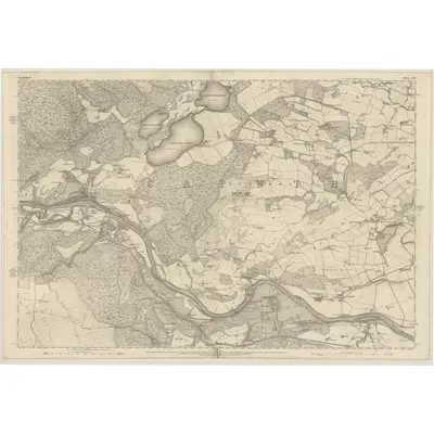 1864 Map of Perthshire, Sheet LXII, 1867 Print