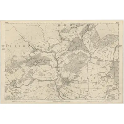 1863 Map of Perthshire, Sheet XCV, 1866 Print