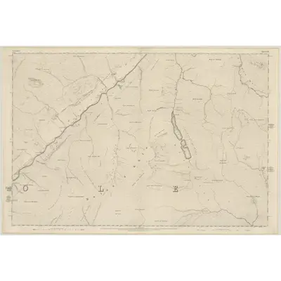1860 Map of Perthshire, Sheet XIII, 1867 Print
