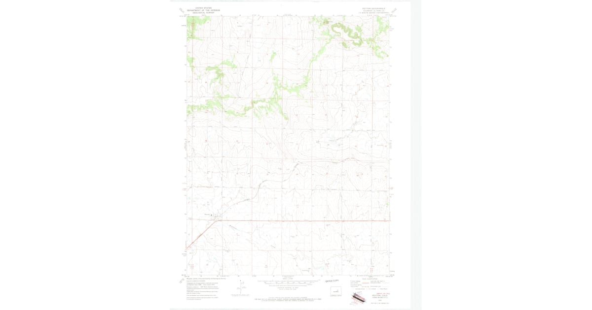 1970 Map of Peyton, CO — High-Res, 1973 Print #2 | Pastmaps