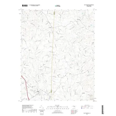 2019 Map of Pilot Mountain, 2019 Print