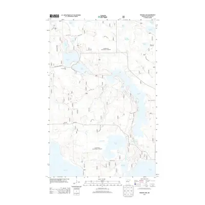 2013 Map of Pimushe Lake, 2013 Print