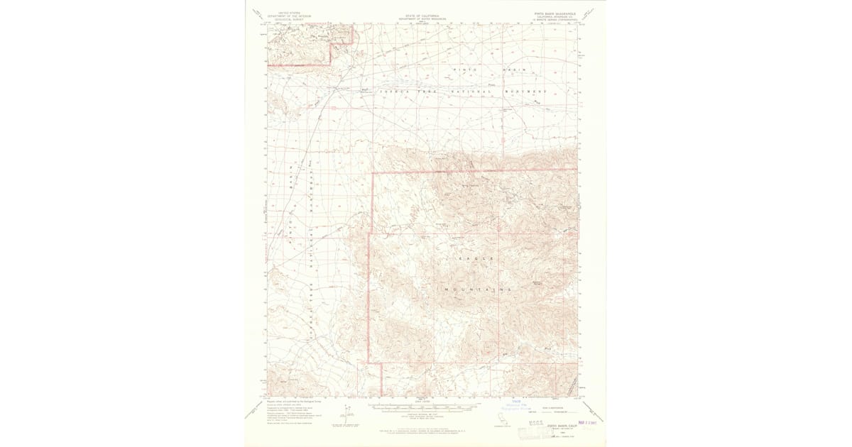 1963 Map of Pinto Basin, Riverside County, CA — High-Res | Pastmaps