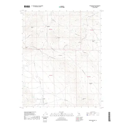 2018 Map of Pinyon Mountain, 2018 Print