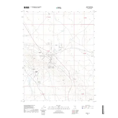 2018 Map of Pioche, 2018 Print