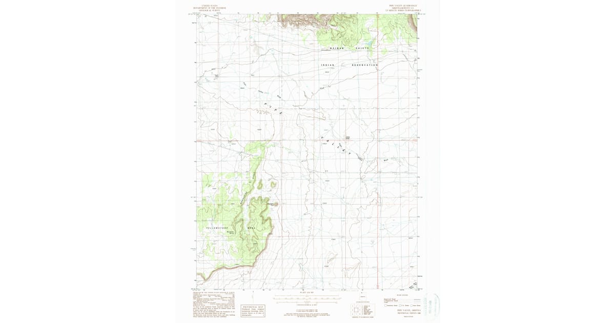1988 Map of Pipe Valley, Mohave County, AZ — High-Res | Pastmaps