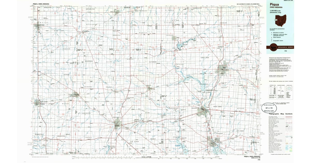 1980s Maps of Lynn IN Pastmaps - Piqua Darke County Oh Usgs Topo 1986 Og 1200x630 