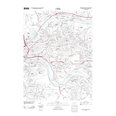 2013 Map of Pittsburgh East, 2013 Print