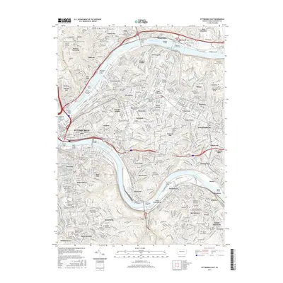 2016 Map of Pittsburgh East, 2016 Print