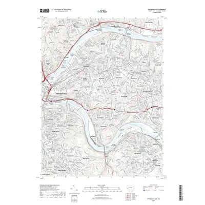 2019 Map of Pittsburgh East, 2019 Print