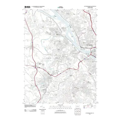 2010 Map of Pittsburgh West, 2010 Print