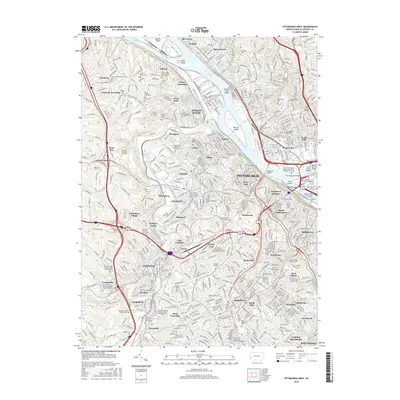 2016 Map of Pittsburgh West, 2016 Print