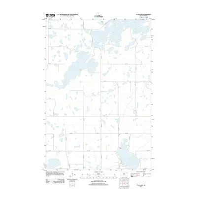 2012 Map of Piyas Lake, 2012 Print