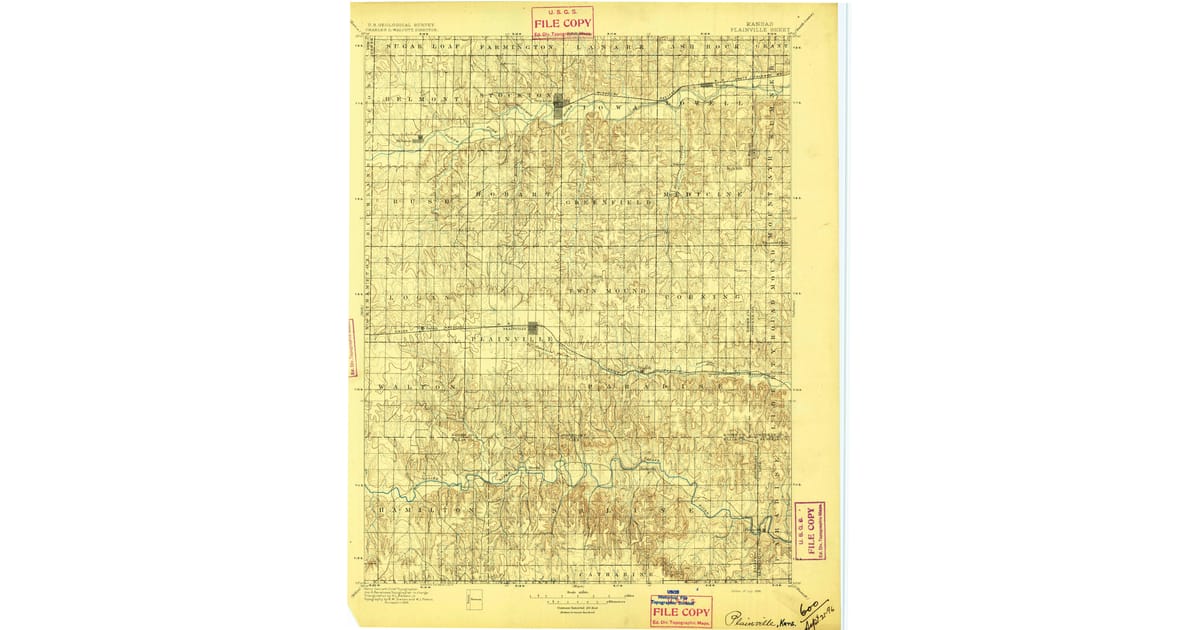 1800s 19th Century Maps of Stockton - Plainville Rooks County Ks Usgs Topo 1896 Og 1200x630 