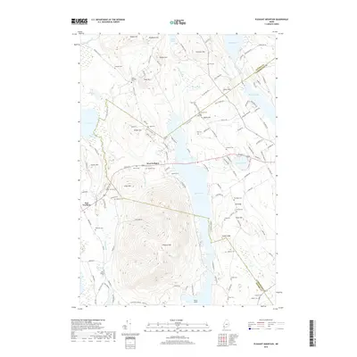 2018 Map of Pleasant Mountain, 2018 Print
