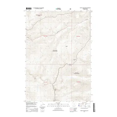 2015 Map of Plenty Coups Peak, 2015 Print