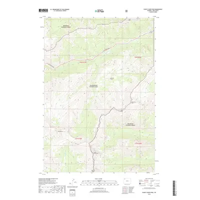 2018 Map of Plenty Coups Peak, 2018 Print