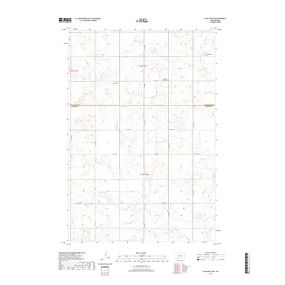 2018 Map of Plum Butte NE, 2018 Print