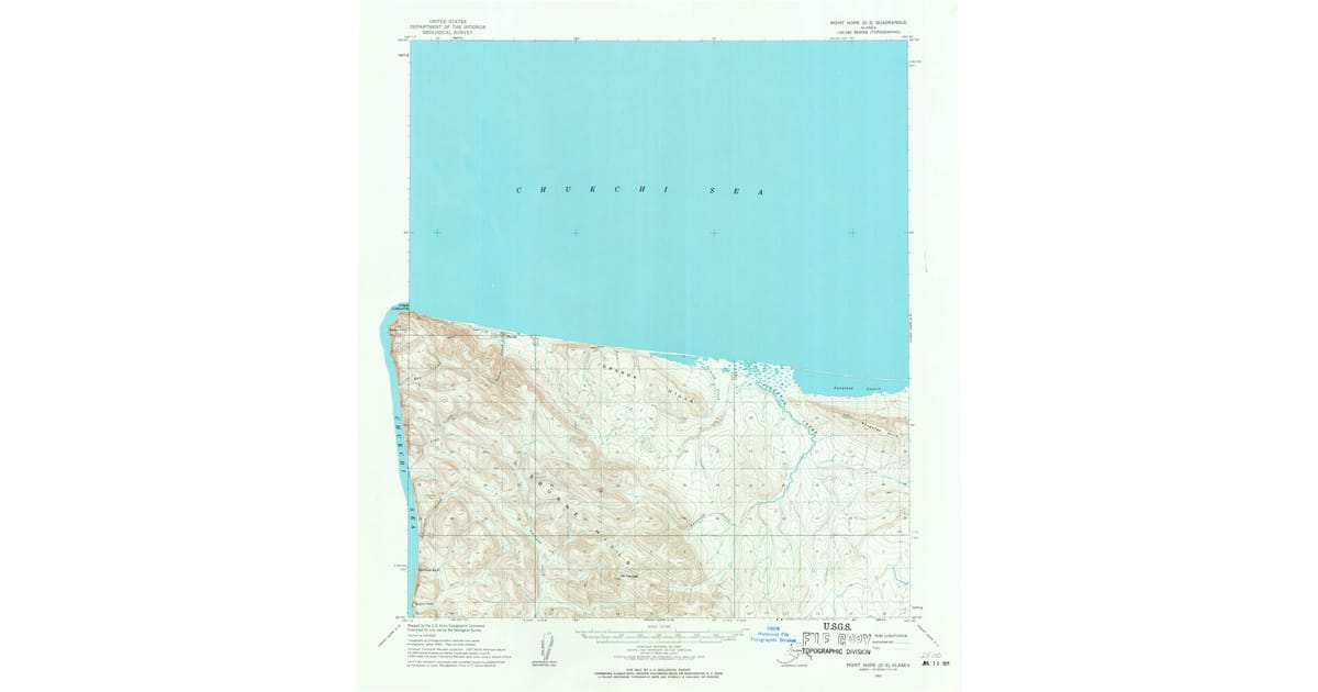 1952 Map of Point Hope D-2, North Slope Borough, AK — High-Res | Pastmaps
