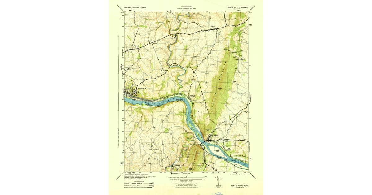 Point O Rocks Florida Map 1940s Maps of Point of Rocks, MD | Pastmaps