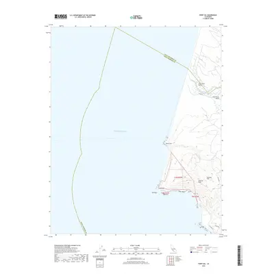 2018 Map of Point Sal, 2018 Print