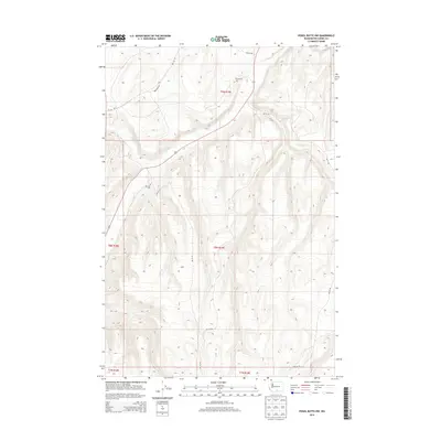 2014 Map of Poisel Butte NW, 2014 Print