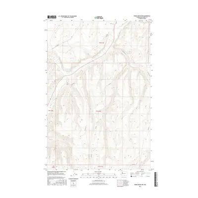 2017 Map of Poisel Butte NW, 2017 Print