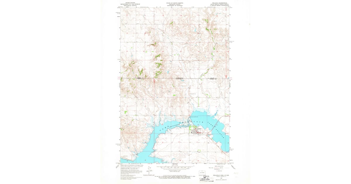 1965 Map of Pollock, SD — High-Res | Pastmaps