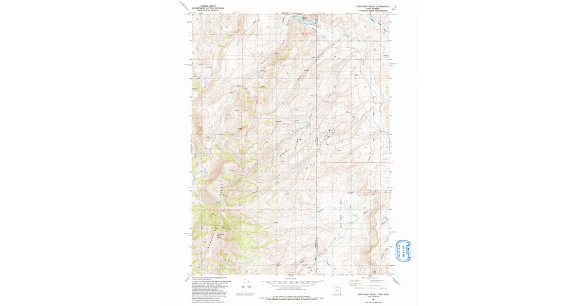 1991 Map of Porcupine Ridge, Summit County, UT — High-Res | Pastmaps