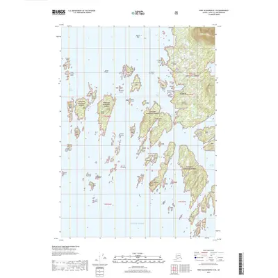 2017 Map of Port Alexander D-5 SE, 2017 Print