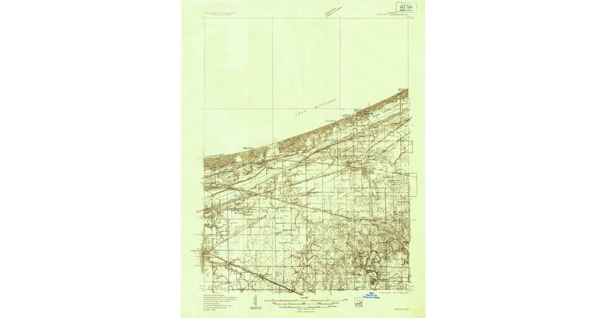 1930s Maps of South Haven IN - Porter Porter County In Usgs Topo 1934 Og 1200x630