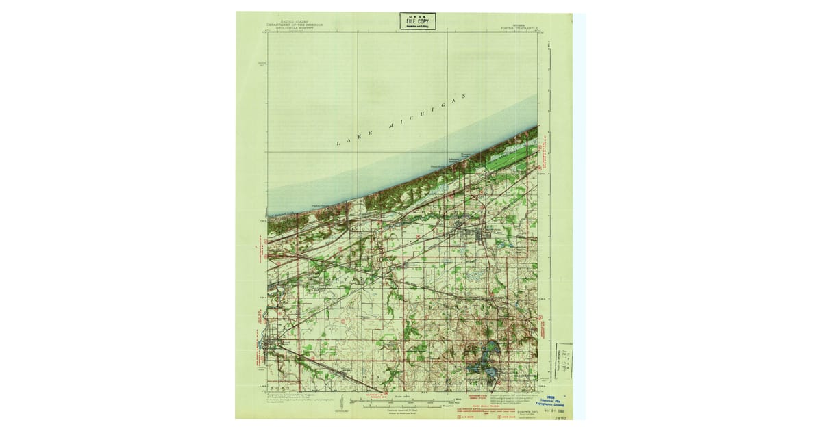 1940s Maps of South Haven IN - Porter Porter County In Usgs Topo 1940 Og 1200x630