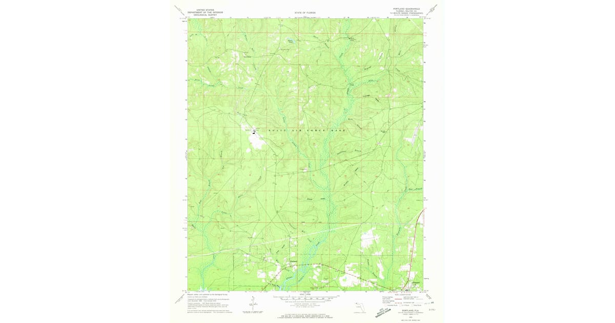 1970 Map of Portland, Walton County, FL — High-Res | Pastmaps
