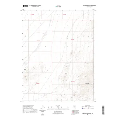 2018 Map of Portuguese Mountain NW, 2018 Print