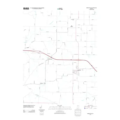 2013 Map of Poseyville, 2013 Print