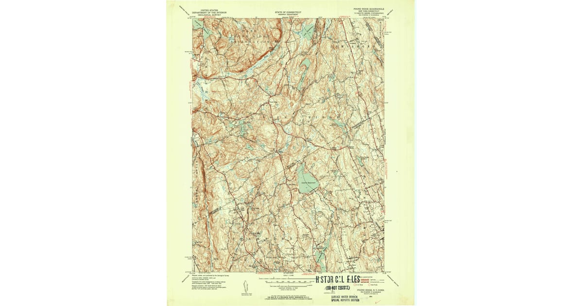 1951 Map of Pound Ridge, Westchester County, NY — High-Res | Pastmaps