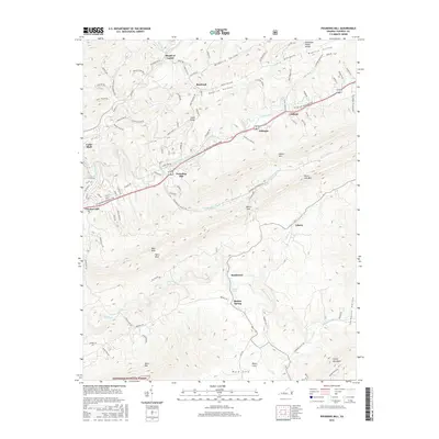 2016 Map of Pounding Mill, 2016 Print